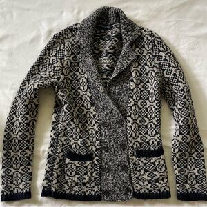 Banana Republic Black and White Knit Cardigan Women’s  XS